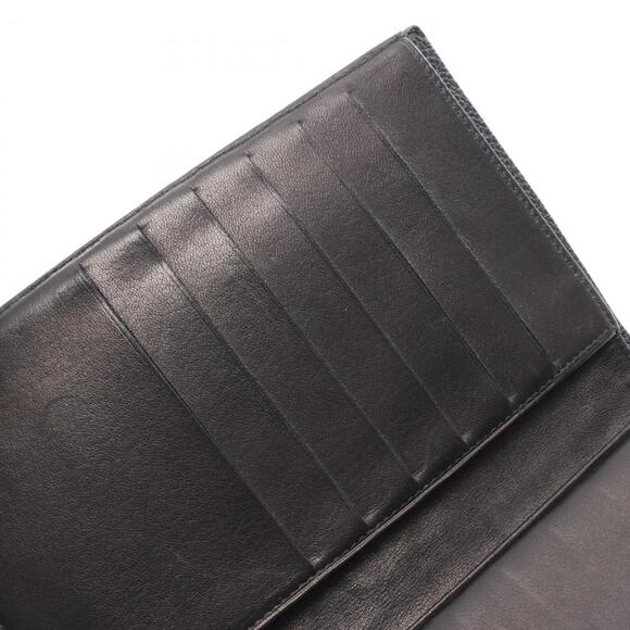 CHANEL Authentic Black Leather Logo Wallet - Picture 7 of 8